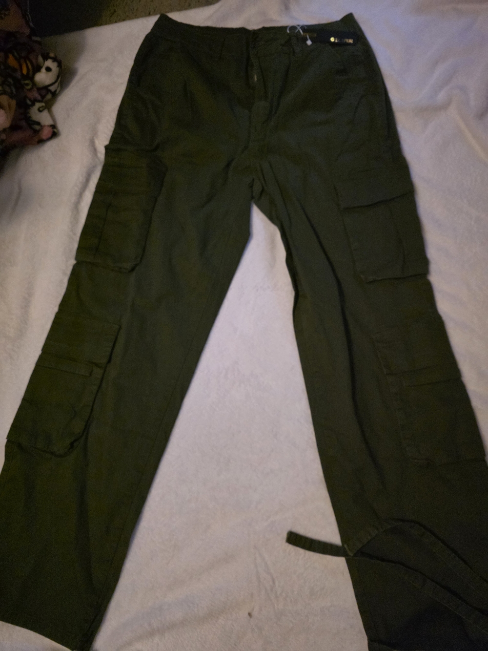 G.I.L.I. Olive Cargo Utility Pants - Dark Green
